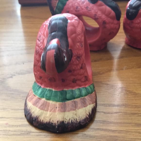 4 Turkey Ceramic Napkin Rings - Picture 6 of 10